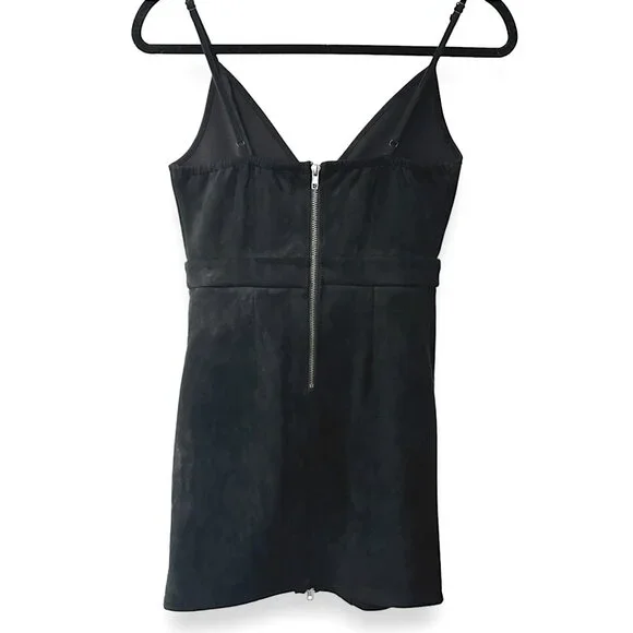 Seek The Label Faux Suede Lace-Up Bodycon Dress - Picture 3 of 11